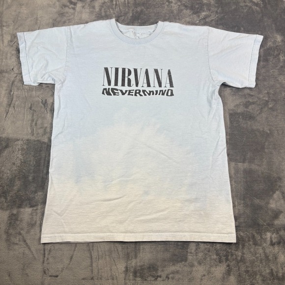 Y2K Nirvana Nevermind T-Shirt Men's Medium Grunge Band Tee Bleach - Picture 1 of 9